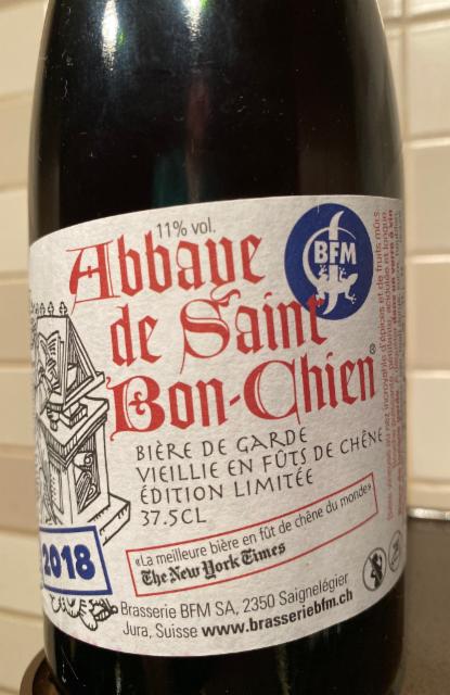 Abbaye de Saint Bon-Chien (2018) 11.0%, BFM (Brasserie des Franches-Montagnes), Switzerland