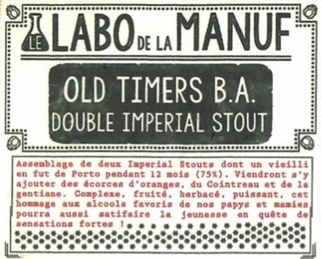 Le Labo De La Manuf - Old Timer BA, La Manufacture De Bières