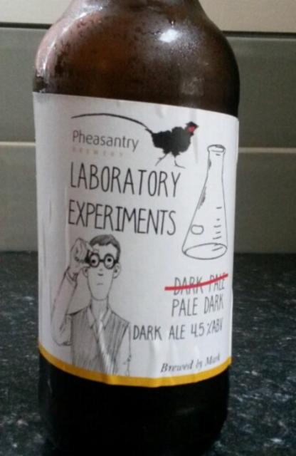 Laboratory Experiments: Pale Dark 4.5%, Pheasantry Brewery, England