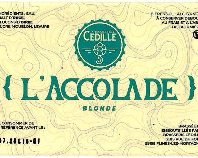 L'Accolade Blonde 6.0%, Brasserie Cédille [Closed], France