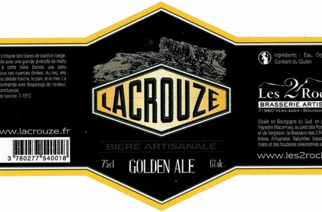 Lacrouze Golden Ale 6.0%, Brasserie Des 2 Roches [Closed], France