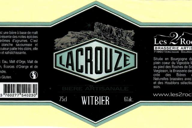 Lacrouze Witbier 6.0%, Brasserie Des 2 Roches [Closed], France