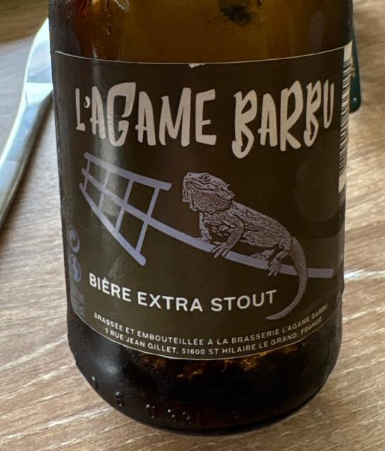L'Agame barbu Extra stout 8.8%, Microbrasserie L'Agame Barbu, France