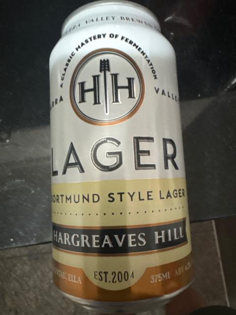 Lager, Hargreaves Hill