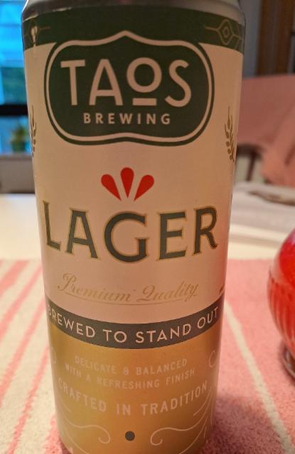 lager 5.2%, Taos Brewing, Greece