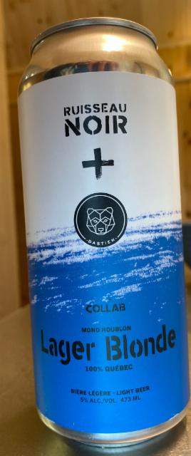Lager Blonde 5.0%, Ruisseau Noir, Canada