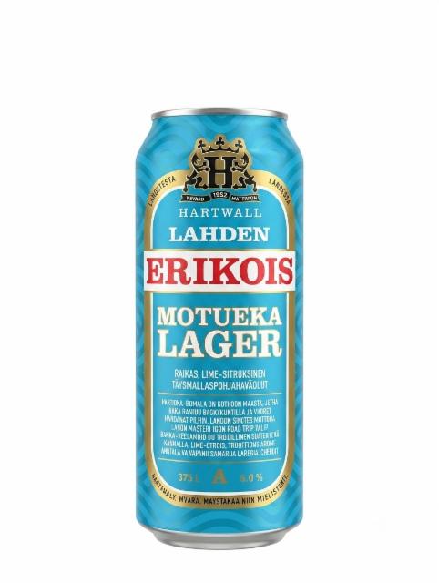 Lahden Erikois Motueka Lager 5.2%, Hartwall (Royal Unibrew), Finland