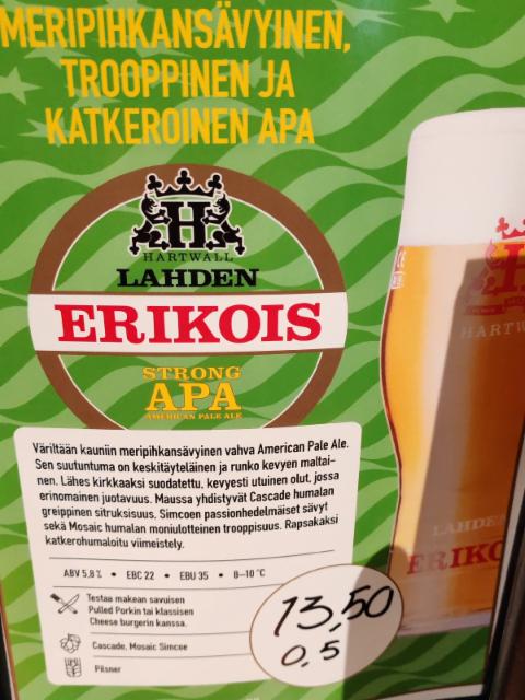 Lahden erikois Strong APA 5.8%, Hartwall (Royal Unibrew), Finland