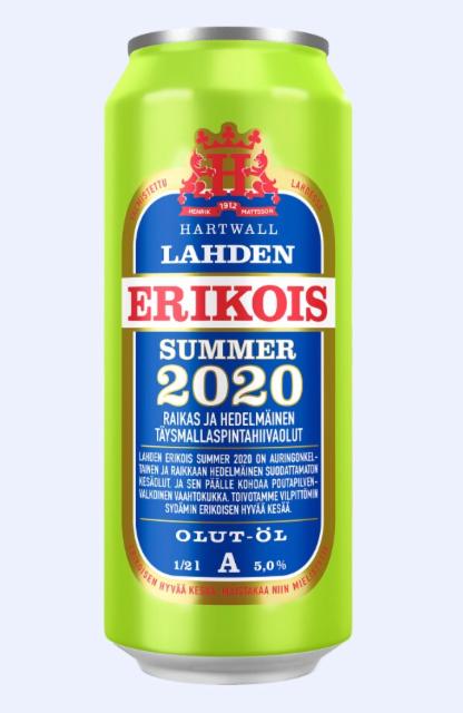 Lahden Erikois Summer 2020 5.0%, Hartwall (Royal Unibrew), Finland