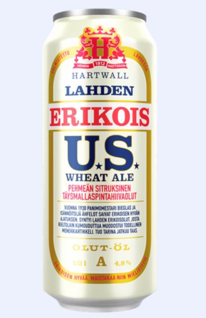 Lahden Erikois U.S. Wheat Ale 4.8%, Hartwall (Royal Unibrew), Finland