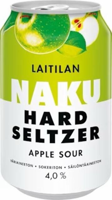 Laitilan naku hard selzer apple sour 4.0%, Laitilan Wirvoitusjuomatehdas, Finland