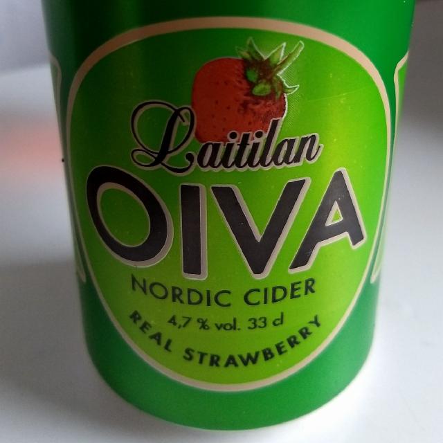Oiva Nordic Cider Real Strawberry 4.7%, Laitilan Wirvoitusjuomatehdas, Finland