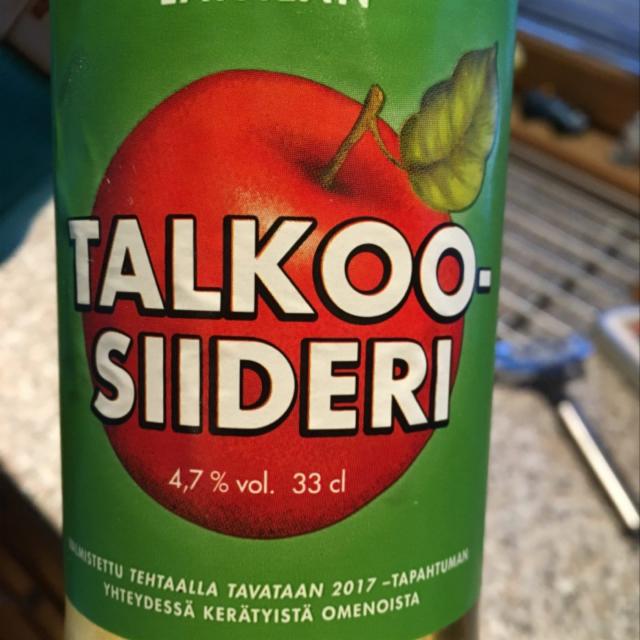 Talkoo-Siideri 4.7%, Laitilan Wirvoitusjuomatehdas, Finland
