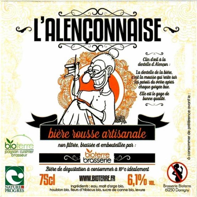 L'Alençonnaise Rousse 6.1%, Bioterre Brasserie, France