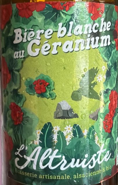 L'altruiste geranium 4.2%, Brasserie L'Altruiste, France