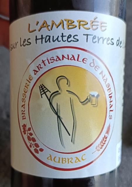 L'ambrée, brassée sur les hautes terres de l'Aubrac 5.3%, Brasserie artisanale de Nasbinals, France