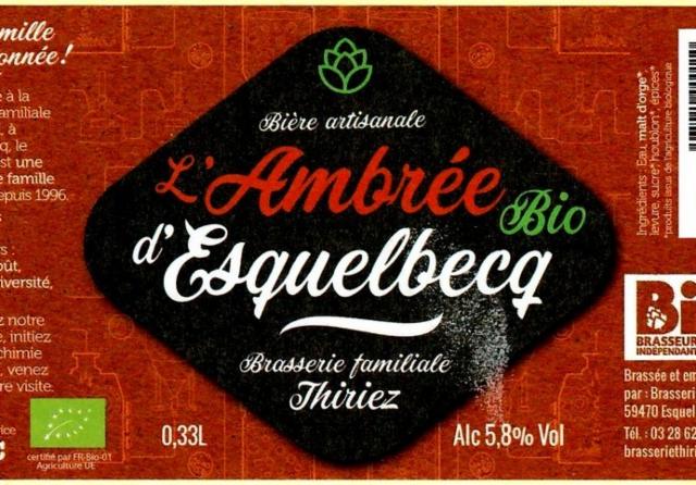 L'Ambrée D'Esquelbecq 5.8%, Brasserie Thiriez, France
