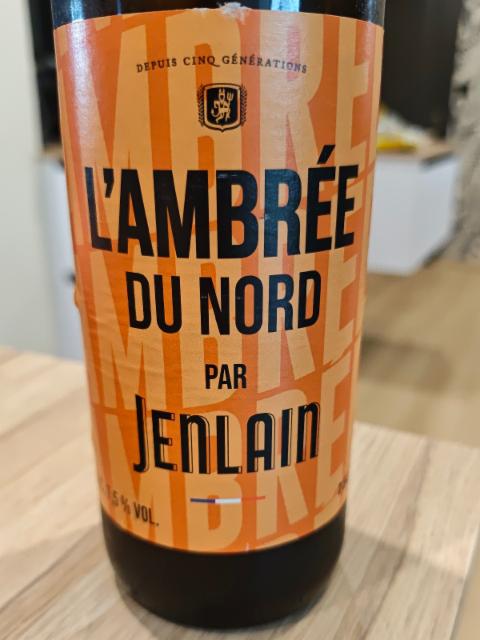 l'ambree du nord par jenlain 7.5%, Brasserie Duyck, France