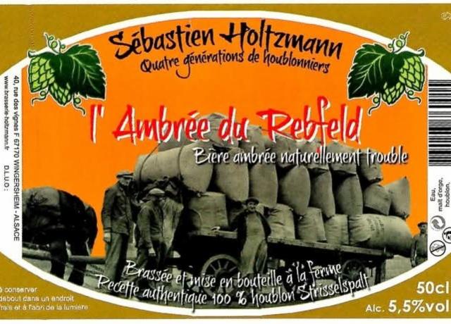 L'Ambrée Du Rebfeld 5.5%, Brasserie Holtzmann, France