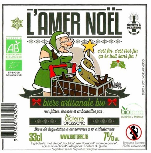 L'Amer Noël 7.0%, Bioterre Brasserie, France