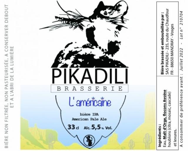 L'Américaine 5.5%, Brasserie Pikadili, France