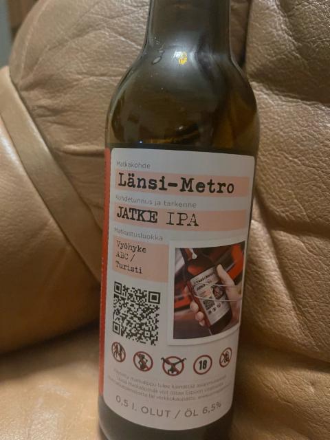 Länsi-Metro Jatke IPA 6.5%, Espoon Oma Panimo, Finland
