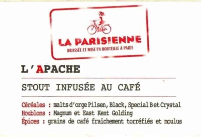 L'Apache 5.5%, Brasserie La Parisienne, France