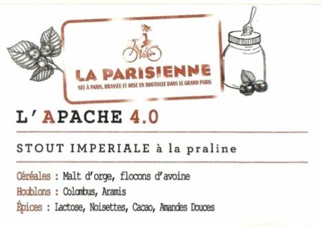 L'Apache 4.0 9.0%, Brasserie La Parisienne, France