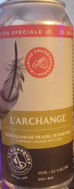 L'archange/fraise rhubarbe 5.5%, Le Bilboquet, Canada