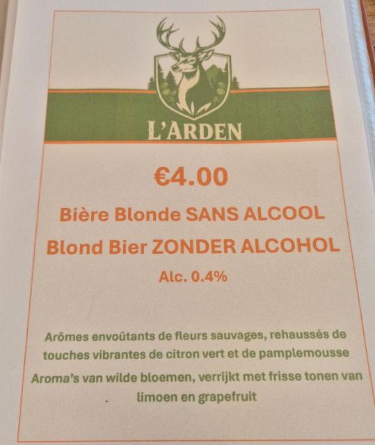 L'Arden 0.4%, Ardenn'or, Belgium