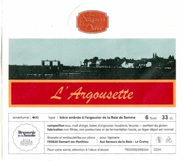 L'Argousette 6.0%, Brasserie De La Somme, France
