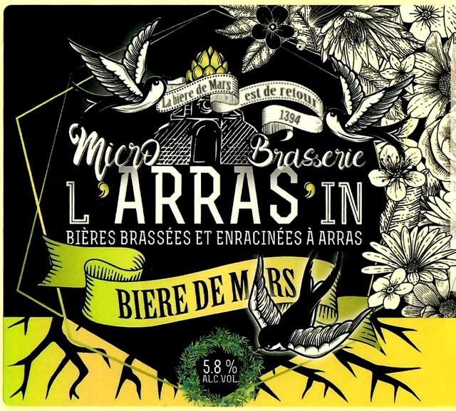 L'Arras'In Bière De Mars 5.8%, Microbrasserie L'Arras'In, France