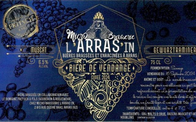 L'Arras'In Bière De Vendange 6.5%, Microbrasserie L'Arras'In, France