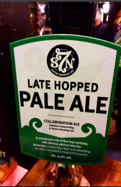 Late Hopped Pale Ale 4.4%, Severn Brewing, England