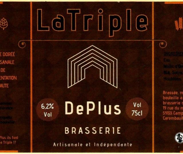 LaTriple 6.2%, Brasserie DePlus, France