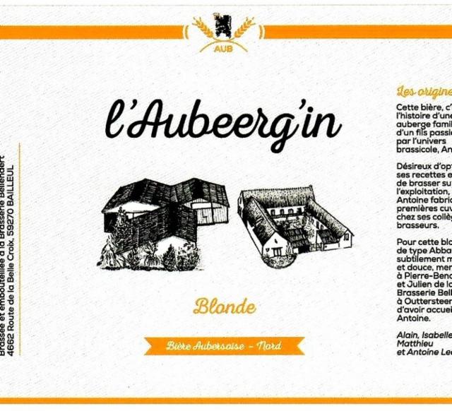 L'Aubeerg'in Blonde 6.5%, L'Atelier Des Brasseurs, France