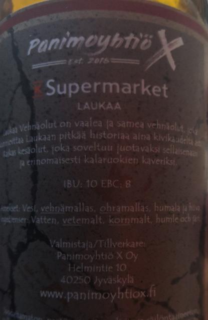 Laukaa Vehnäolut 5.0%, Panimoyhtiö X, Finland