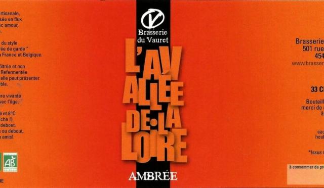 L'Avallée De La Loire Ambrée 6.0%, Brasserie Du Vauret, France