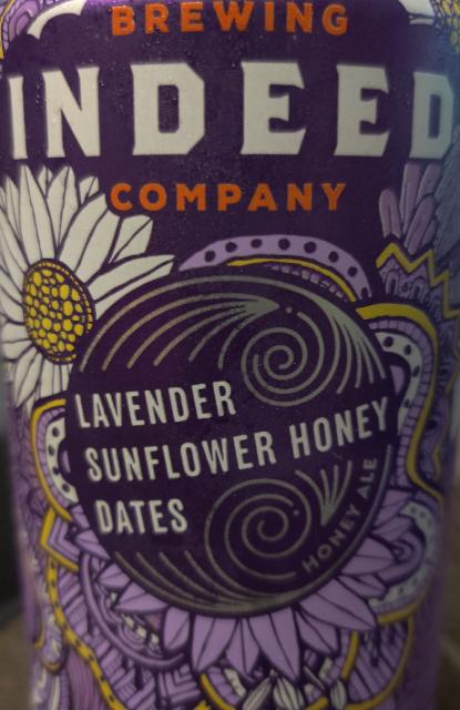 Lavender Sunflower Honey Dates 7.2%, Indeed Brewing Company, United States