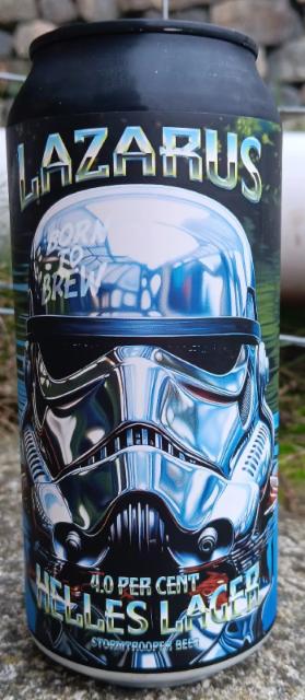 lazarus helles lager 4.0%, Original Stormtrooper Beer, England