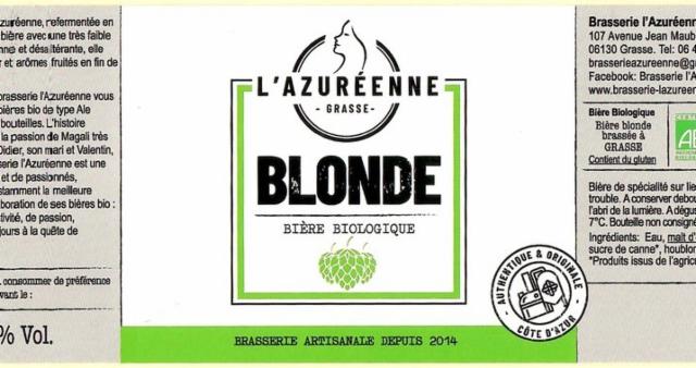 L'Azuréenne Blonde Bio, Brasserie L'Azuréenne