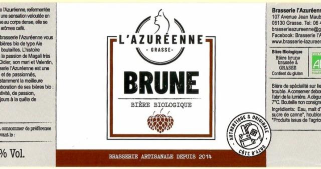 L'Azuréenne Brune Bio 4.8%, Brasserie L'Azuréenne, France