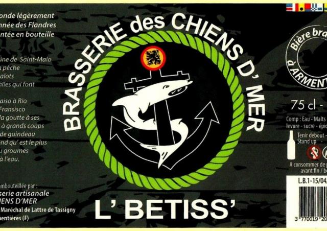 L'Betiss' 5.3%, Brasserie Des Chiens D'Mer [Closed], France