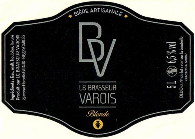 Le Brasseur Varois Blonde 6.5%, Le Brasseur Varois, France