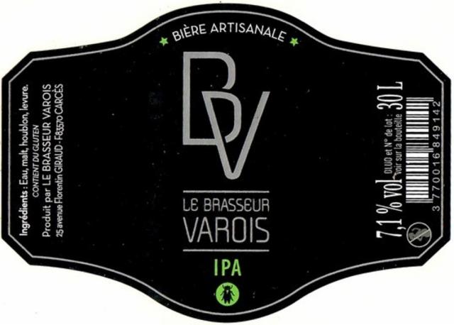 Le Brasseur Varois IPA 7.1%, Le Brasseur Varois, France