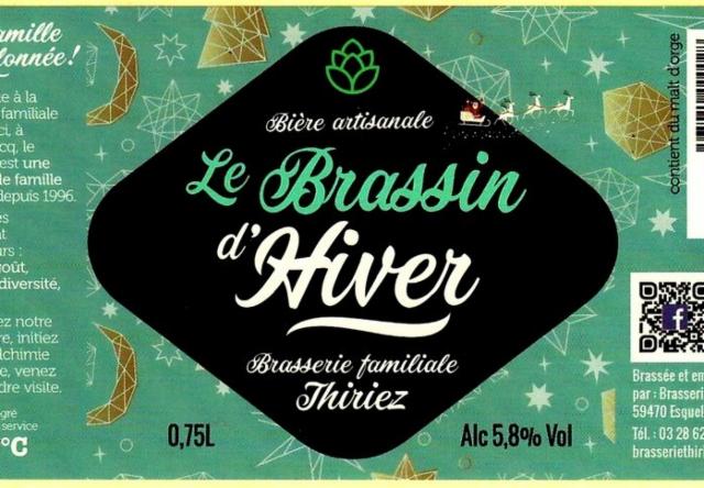 Le Brassin D'Hiver 5.8%, Brasserie Thiriez, France