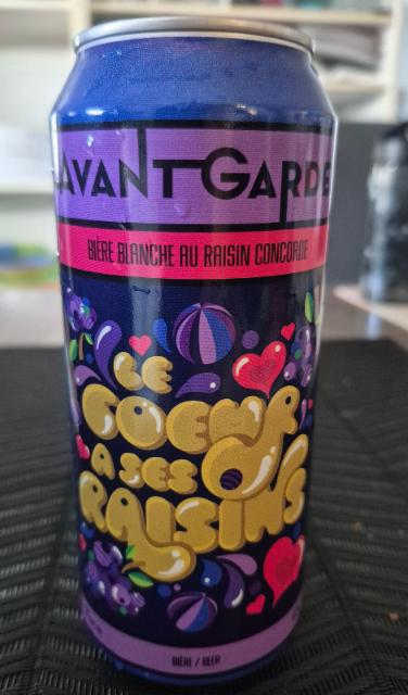 Le coeur a ses raisins 5.0%, Avant-Garde Artisans Brasseur, Canada
