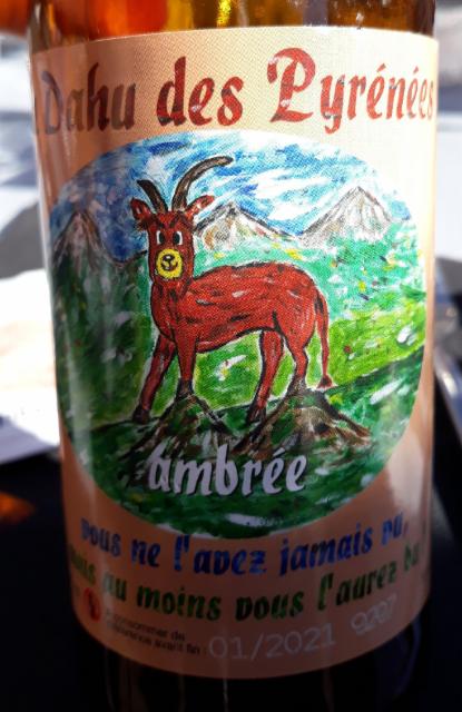 Le Dahu Des Pyrénées Ambrée 5.0%, Brasserie Des Pyrénées, France