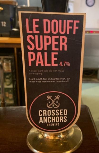 Le Douff Super Pale 4.7%, Crossed Anchors Brewery, England