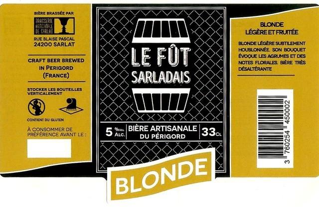 Le Fût Sarladais Blonde, Brasserie Artisanale De Sarlat